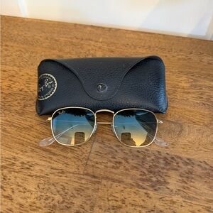 Ray-Ban Gold Frame with Blue Gradient Lenses